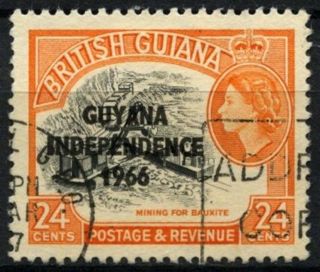 Guyana 1966 - 7 Sg 392,  24c Black And Orange Wmk Upright D69821
