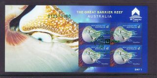Australia Macau 2018 Stampex Great Barrier Reef Ltd Edition Day 1 Nautilus Mini