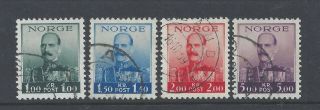 Norway 1937 - 38 King Haakon Vii Set Of 4 Sg 255/258