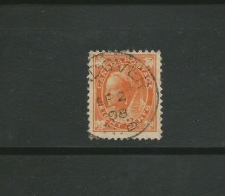 Stamps - Canada - Sc 72 - Queen Victoria Leaf Issue - Dover N.  B.  Cancel