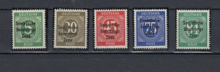 Germany,  Soviet Zone,  Mi.  207 - 211,  1948,  Mnh