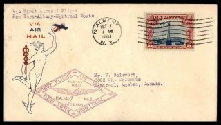 Mayfairstamps 1928 Us Flight York Albany To Montreal Cover Wwb_37457