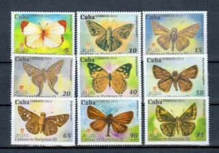 Caribbean Island 2014 Butterflies Set Mnh