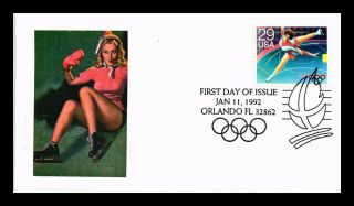 Dr Jim Stamps Us Figure Skating Olympics Fdc Cover Orlando Limited Edition