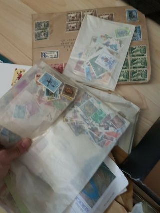 joblot of stamps isle of man and other,  postcards,  mixture 3