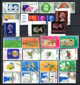 Hong Kong 1973 - 1976 China Qeii Selection Of Complete Sets Of Stamps
