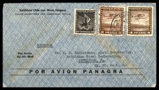 Mayfairstamps Chile 1950s Iron Mines Company Panagra Airmail To Us Cover Wwb2617