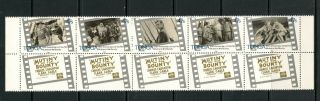 T076 Tonga 1985 Mutiny On The Bounty Film Folded - Once Strip With Labels Mnh