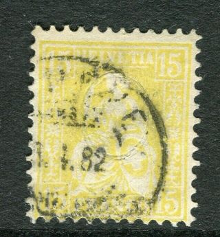 Switzerland; 1867 - 78 Second Sitting Helvetia Design Fine Shade Of 15c.