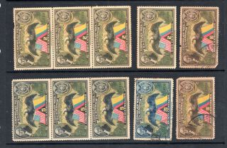 16 Ecuador Commemorative stamps Washington Eagle 1939 ID 564 3