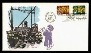 Dr Who 1963 United Nations Ny Freedom From Hunger Fdc Overseas Mailer C119209