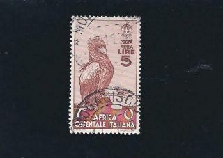 Italian East Africa,  1934,  5 Lira,  Sc C9,  Fine,  Scv $42.  50