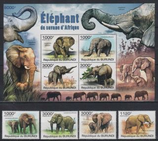Z928.  Burundi - Mnh - Animals - Elephants - 2011
