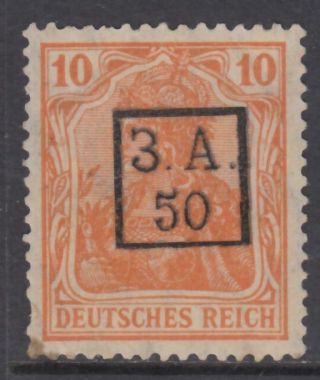Russia - 1919 - West Army - " 3a.  50 " On 10pf " Germania " Mnh