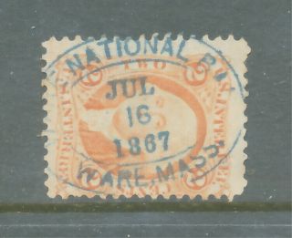 A37 - First Issue Revenue - Scott R15c The National Bank Ware Mass Cancel