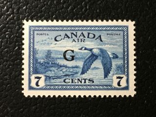 Mnh Sc Co2 7c Canada Geese Air Mail G Official Overprint