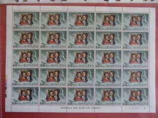 1972 Royal Silver Wedding - 2 Complete Sheets Of 25 Stamps St.  Helena