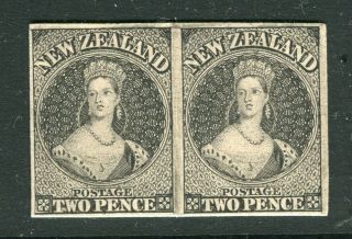 Zealand; 1860s Classic Qv Chalon Issue 2d.  Proof Pair