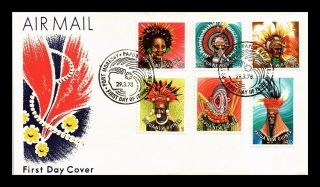 Dr Jim Stamps Headdresses First Day Issue Combo Papua Guinea Cover
