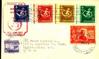 Tuberculosis Health Medicine Postal Tax Stamps 1951 Caribbean Fdc