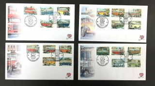 2011 Malta Buses Complete Set Of Stamps On First Day Cover Fdc