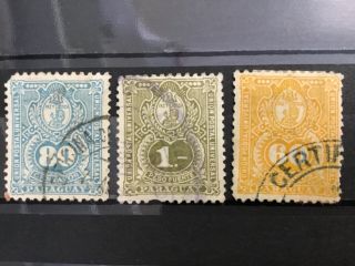 Old Stamps Paraguay X 3
