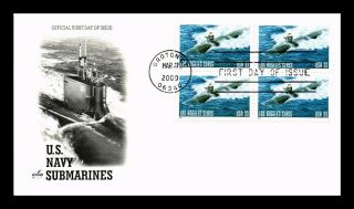 Dr Jim Stamps Us Los Angeles Class Naval Submarine Fdc Cover Block Groton