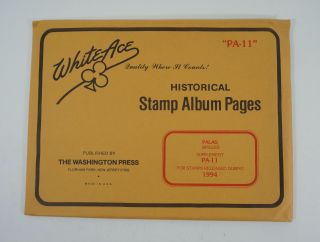 White Ace Stamp Album Pages 1994 Palau Singles Supplement " Pa - 11 "