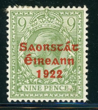 Ireland Mh Selections: Scott 53 9p Kgv " Irish State 1922 " Cv$10,