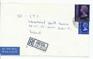 Hong Kong 1982 - 91 San Po Kong Different Postmark Registered 5 Cover To Finland