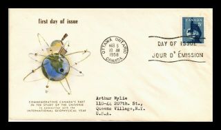 Dr Jim Stamps International Geophysical Year Fdc Canada Scott 376 Cover