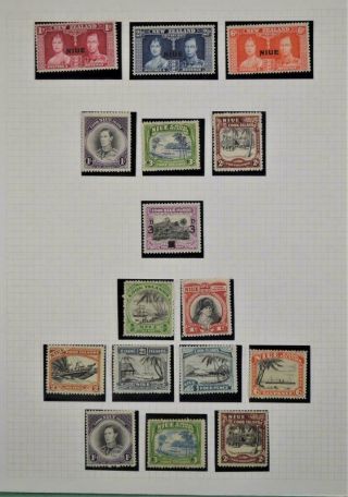 Niue Cook Islands Zealand Stamps Selection On Page (z141)