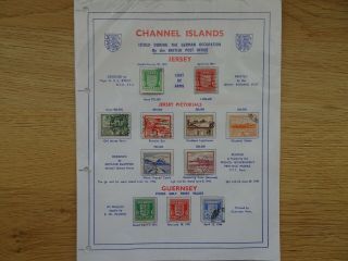 Set Of Wwii German Occupation Channel Islands Stamps From Jersey And Guernsey.