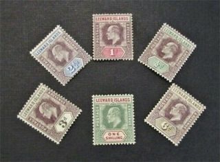 Nystamps British Leeward Islands Stamp 20//26 Og H $41