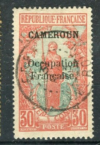 French Colonies: Cameroun 1916 Early Pictorial Issue 30c.  Value,  Postmark