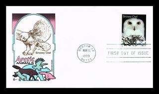 Dr Jim Stamps Us Snowy Owl Arctic Animals First Day Cover Craft Barrow Alaska