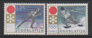 Yugoslavia - 1972,  Winter Olympic Games,  Sapporo Set - Mnh - Sg 1503/4