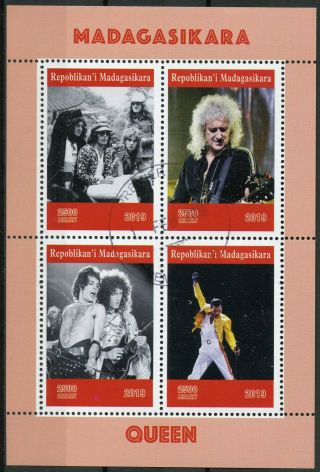 Madagascar 2019 Cto Queen Freddie Mercury 4v M/s Music Famous People Stamps