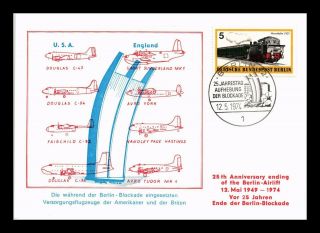 Dr Jim Stamps Ending Berlin Airlift Germany Continental Size Postcard