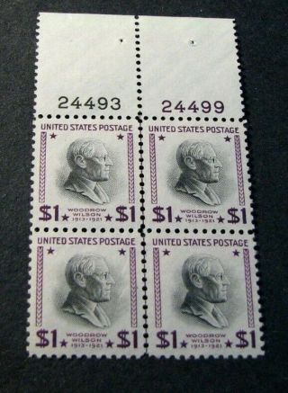 Us Plate Blocks Stamp Scott 832 Wilson 1938 Mnh L226