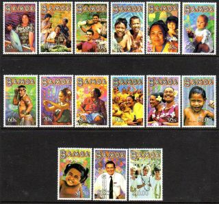2002 Samoa Faces Of Samoa Sg1089 - 1103 Unhinged