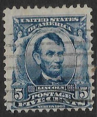 Xsu686 Scott 304 Us Stamp 1903 5c Lincoln