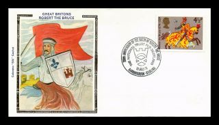 Dr Jim Stamps King Robert The Bruce Fdc United Kingdom Silk Cachet Cover