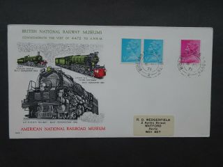 British National Railway Museums Rhs1 Official Stamp Cover Dated 1971.