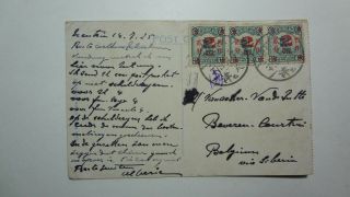 China 1925 Old Post Card From Tientsin To Belgium.