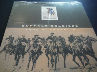 Wpphil Stamps Buffalo Soldiers Stamp Folio Block Of 4 29¢ Stamps Scott 2818