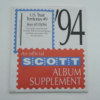 Scotts Stamp Album Pages 1994 Us Trust Territories 9 Item 111s094