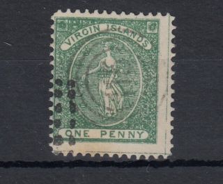 Virgin Islands 1866 1d Green Sg1 Vfu J3352