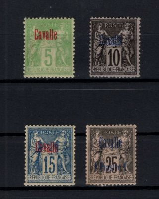 P000282/ Cavalle French Off Stamps – Y&t 2 / 3 – 5 / 6 Mh