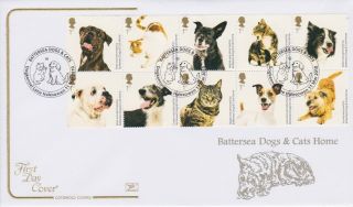 Gb Stamp First Day Cover 2010 Battersea Cats Dogs Crisp And Cotswold Cover